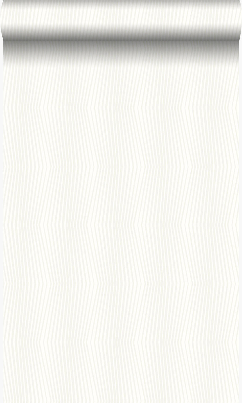 TAPETE grafisches Muster 53 cm x 10.05 m - Weiß, Papier (53/1000cm) - Origin Wallcoverings