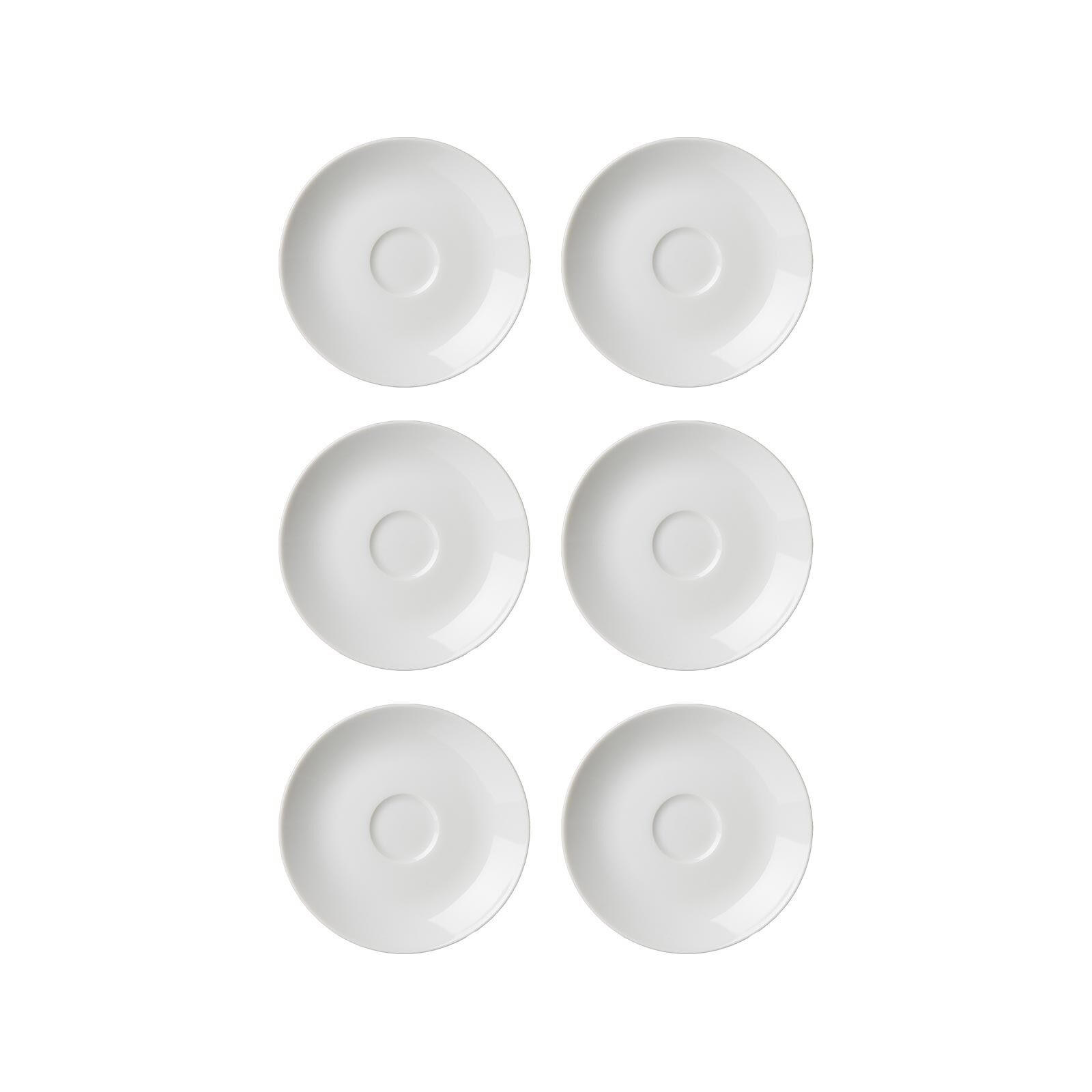 ESPRESSOUNTERTASSEN Bianco weiß ø 11.0 cm 6er Set - Weiß, Keramik (11cm) - Ritzenhoff Breker