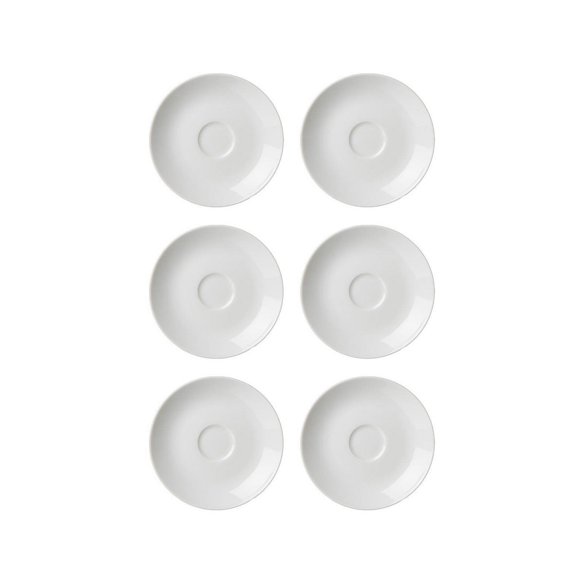 ESPRESSOUNTERTASSEN Bianco weiß ø 11.0 cm 6er Set - Weiß, Keramik (11cm) - Ritzenhoff Breker