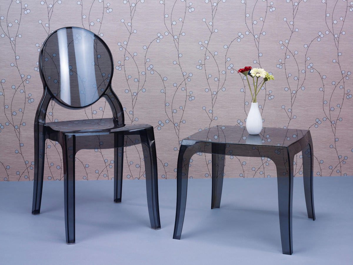 GARTENTISCH eckig 51/51/43 cm Kunststoff schwarz - Schwarz, Kunststoff (51/51/43cm) - CLP