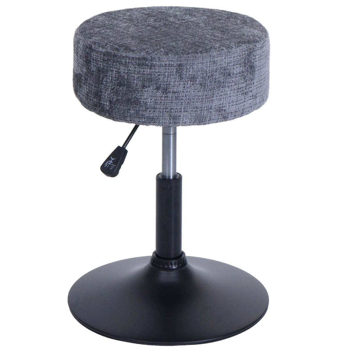 HOCKER Grau - Grau, Textil (37/57/37cm) - MCW
