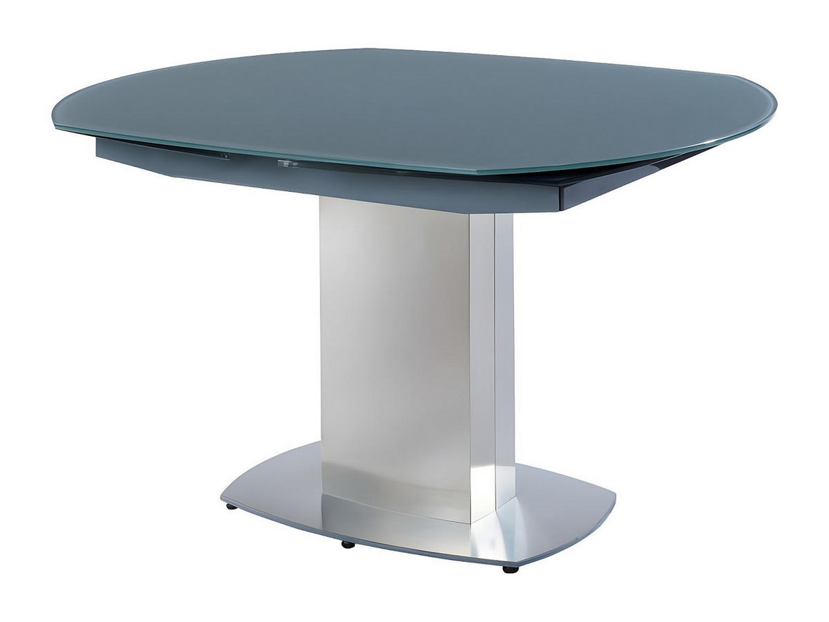 ESSTISCH ausziehbar - Glas & Metall - Grau - TALICIA - Grau, Glas (105/190/75cm) - Vente-Unique