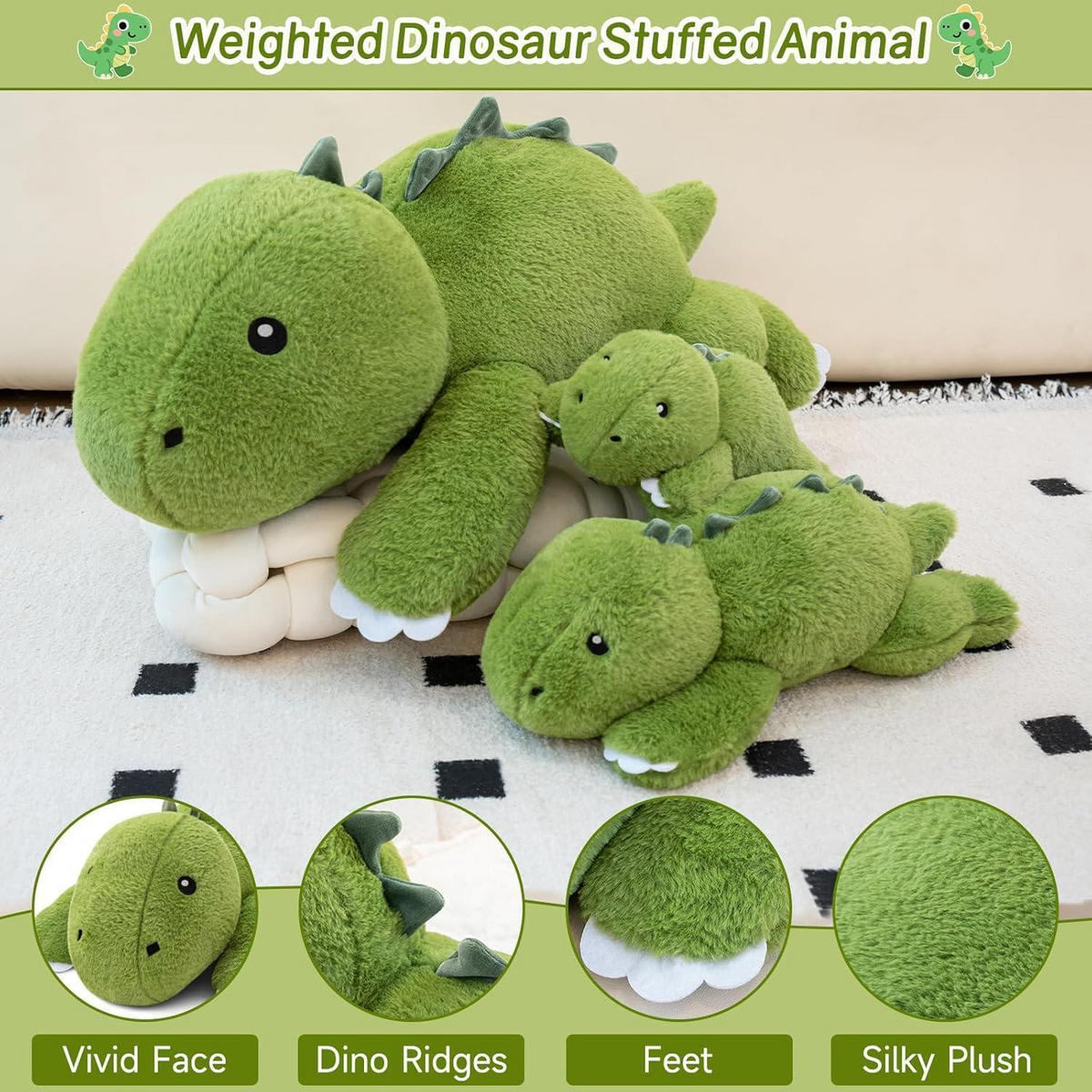 KUSCHELTIER Dinosaurier 35 cm - Grün, Textil (18/35cm)
