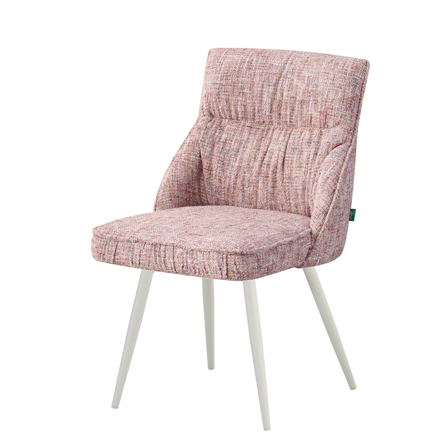 ESSZIMMERSTUHL MELINA 2er-Set - Hellrosa/Weiß, Textil/Metall (49/83/62cm) - DUBI Möbel