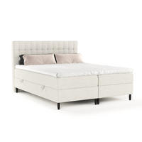 BOXBETT Divine Creme 180/200 cm - Creme/Schwarz, Holz/Holzwerkstoff (180/200cm) - Maison de Reve
