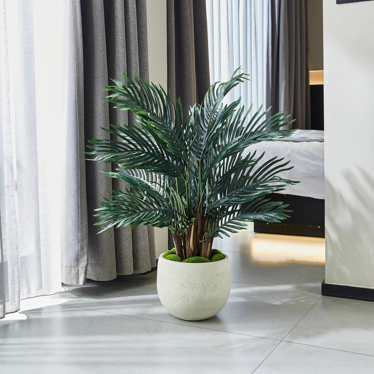 KUNSTPFLANZE Künstlicher Palmfarn – Alamea 75 cm - Grün, Kunststoff (75cm) - aplanta