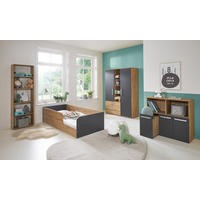 KINDERZIMMER Komplettset Alessio 4-tlg - Anthrazit/Silberfarben, Holzwerkstoff/Kunststoff (1/1/1cm) - arthur berndt