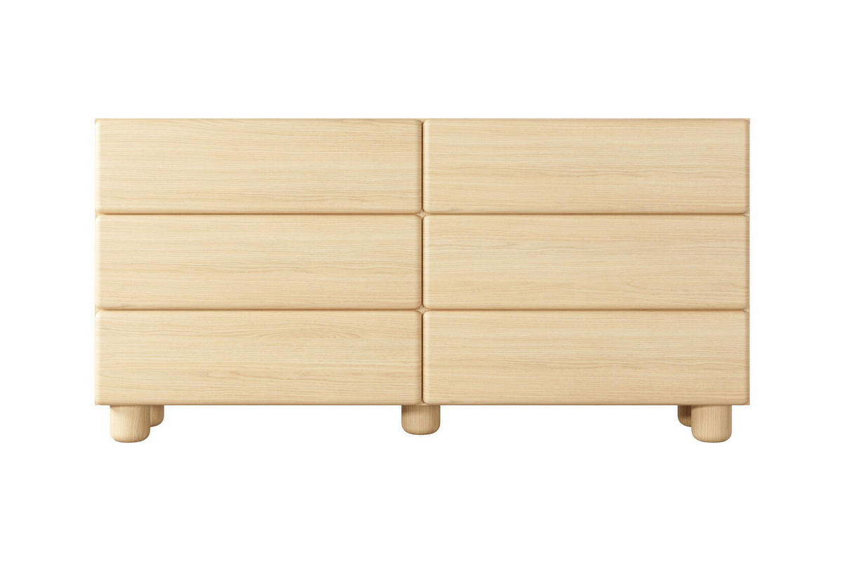 KOMMODE Boho 160 cm Bloom, Eiche Vicenza, 6 Schubladen - Eichefarben, Holz (160/80/38cm) - Emporius