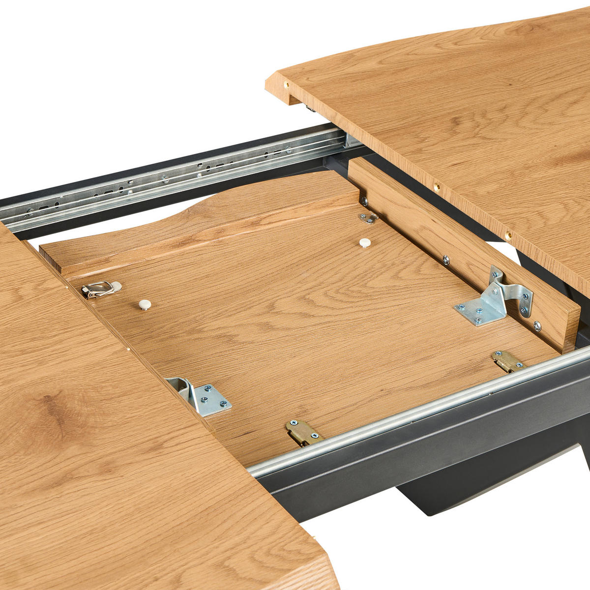 JÍDELNÍ STŮL vysunovací Hnědý 140-180/90 cm Bronson - hnědá, kompozitní dřevo (140/90/76cm) - Beliani