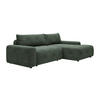 ECKSOFA mit Schlaffunktion - Ecke rechts - Strukturstoff - Grün - DAVISO - Grün, Textil (264/162cm) - Vente-Unique