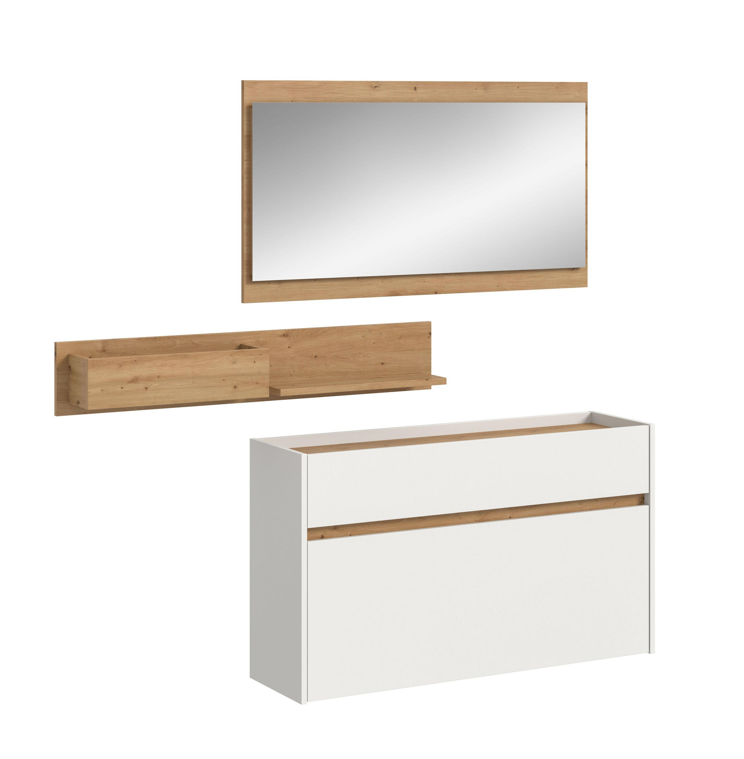 Homes & Jones Garderobe Weiß 140x192x32 cm