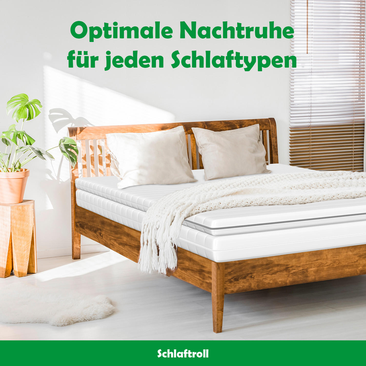 Thumbnail - Schlaftroll Matratzentopper, Weiß, Textil, 90x190 cm, Oeko-Tex® Standard 100, Schlafzimmer, Matratzen Shop, Matratzenzub...