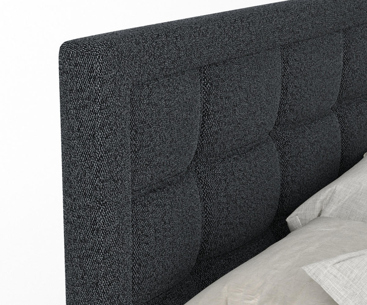 BOXSPRINGBETT Ambrosia Schwarz 140/200 cm - Schwarz, Holz/Holzwerkstoff (140/200cm) - Maison de Reve