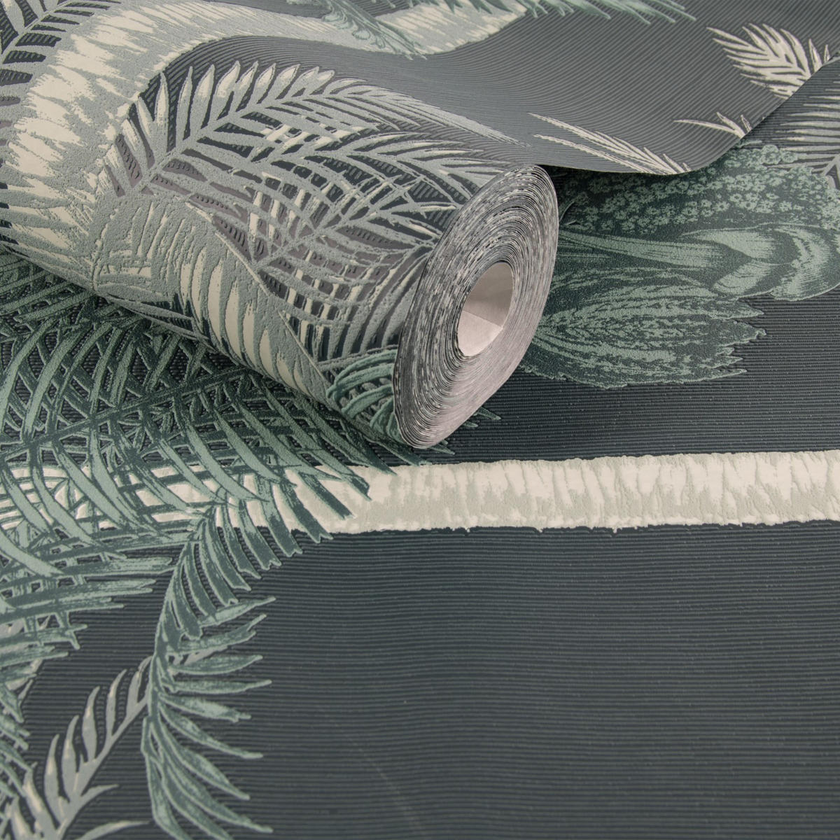 VLIESTAPETE Palmen Exotique 1000x52cm - Grün, Papier/Kunststoff (52/1000cm) - Boutique