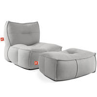 GARTENLOUNGE-SET LOVIA, Möbel-Set, Dunkelgrau/Weiß - Dunkelgrau, Textil (90/82/106cm) - KONSIMO®