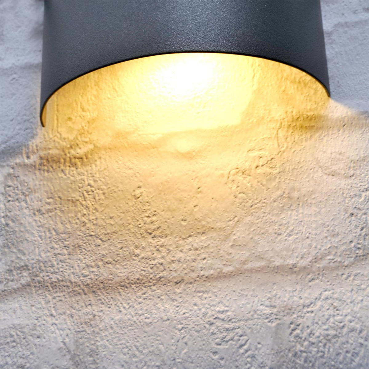 LED AUSSEN-WANDLEUCHTE Stahl Silber CORFINO - Silberfarben, Metall (6.5/21/13.5cm)