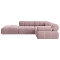 ECKSOFA modulares Sofa Felto-L1 - 285x190x70 cm Rosa Cord - Rosa, Holzwerkstoff/Textil (285/190cm) - ALTDECOR