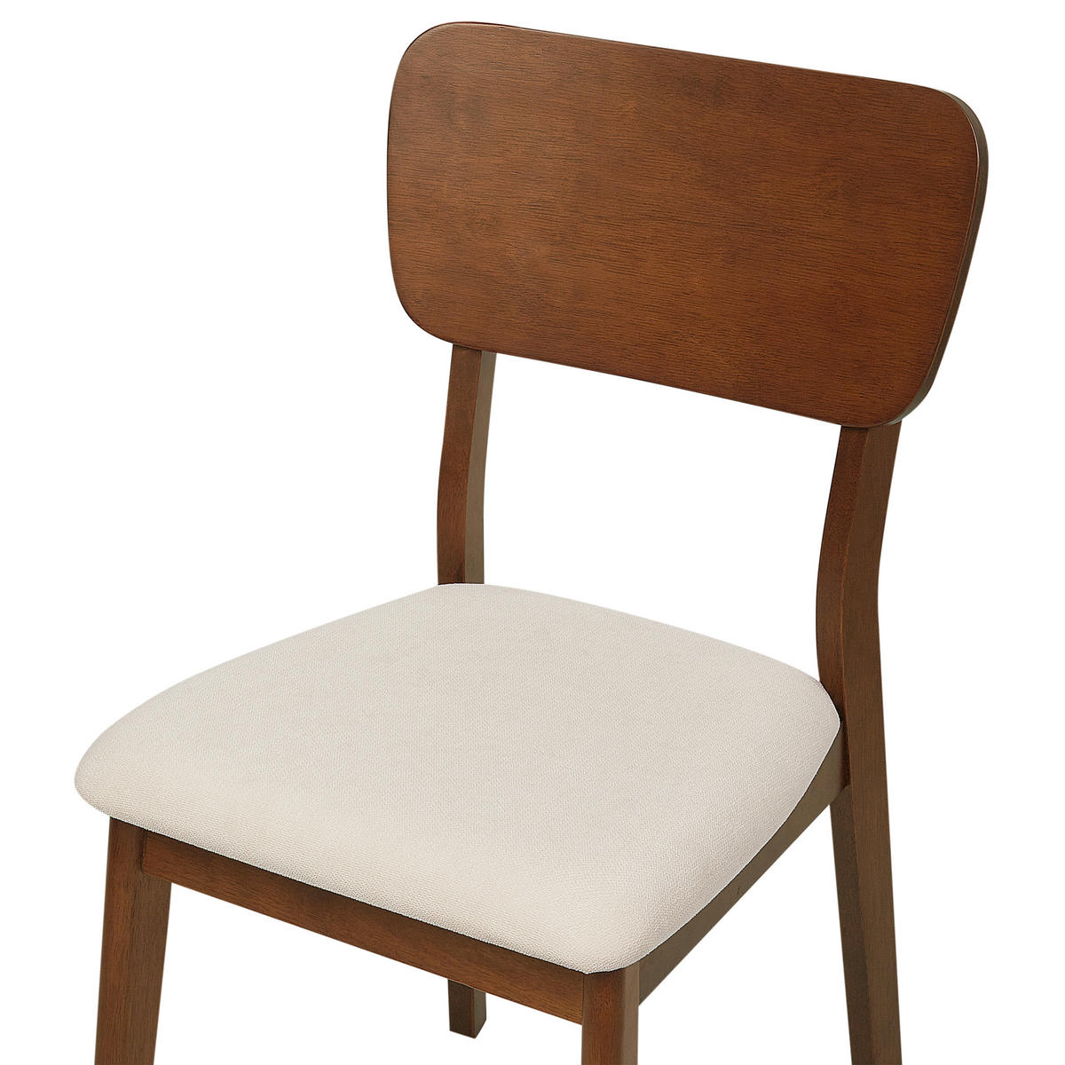 ÉTKEZŐSZÉK 2 darabos Szett Sötét fa színű Minier - bézs/sötétbarna, fa (46/85/51cm) - Beliani