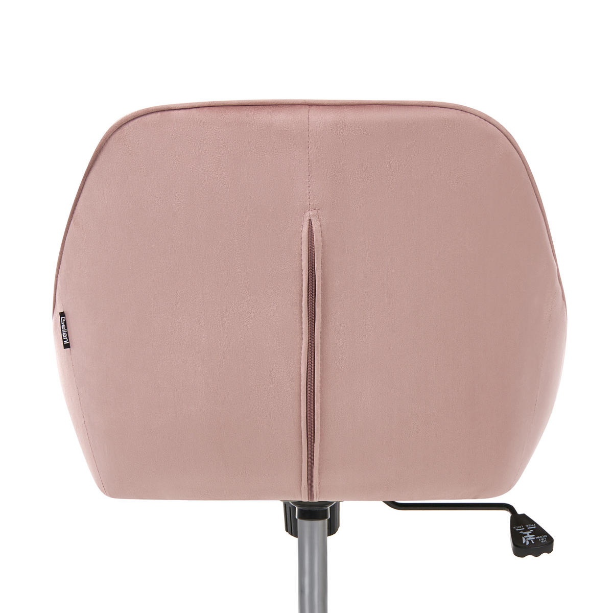 SCHREIBTISCHSTUHL Samtstoff Rosa Bardsdale - Pink, Textil (54/77/54cm) - Beliani