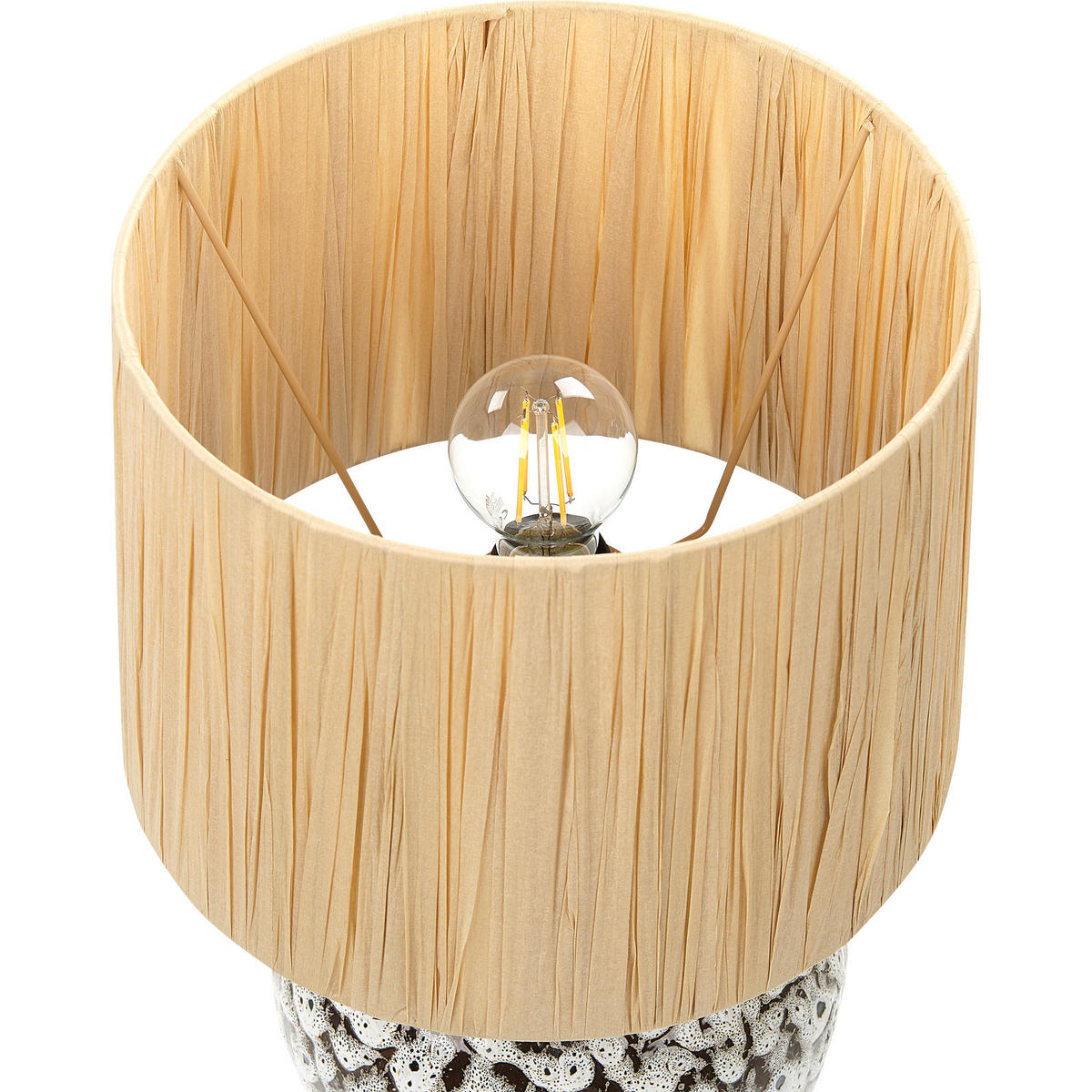 TISCHLAMPE Yunes 28/28/45 cm - Schwarz, Keramik (28/28/45cm) - Beliani