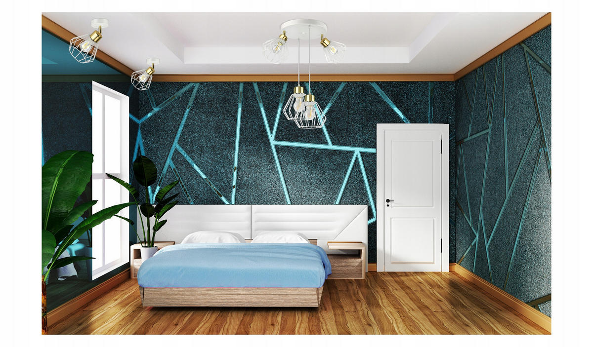 DECKENLEUCHTE LOFT - Goldfarben/Weiß, Metall (30/30/80cm) - kiki design
