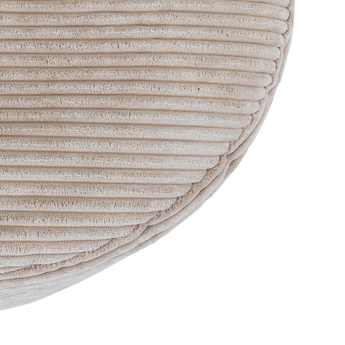 SITZPOUF Rund Milano - Beige, Textil (55/35/55cm) - icon