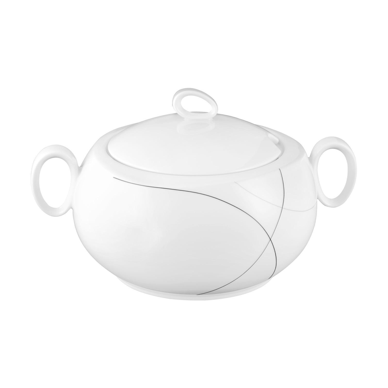 SCHÜSSEL MIT DECKEL Trio Highline weiß 3,2 l - Weiß, Keramik (1cm) - Seltmann Weiden