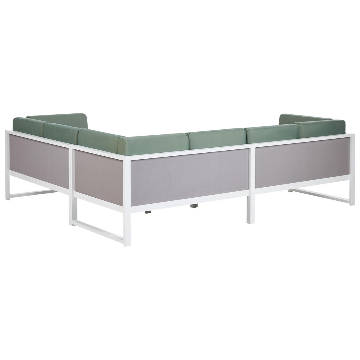 LOUNGE-SET Aluminium Grün Castella - Weiß/Grau, Metall - Beliani