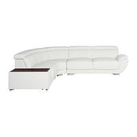SOFA ohne Schlafmöglichkeit - 5 Personen - Leder - Weiß - Weiß, Leder (306/78/240cm) - Vente-Unique