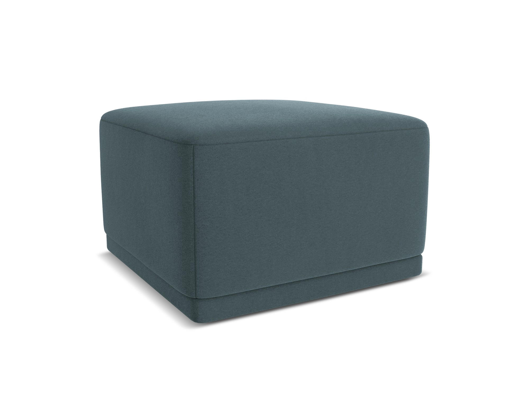 POUF Samt Stoff Blau - Blau/Petrol, Kunststoff/Textil (65/40/65cm) - Makamii