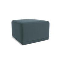 POUF Samt Stoff Blau - Blau/Petrol, Kunststoff/Textil (65/40/65cm) - Makamii