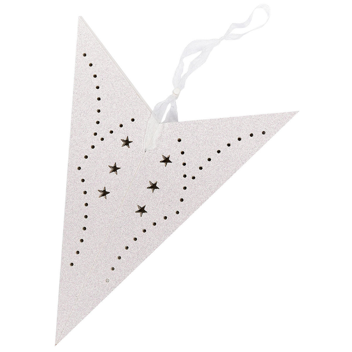 WANDOBJEKT Weiß Motti - Weiß, Papier (45/45/18cm) - Beliani