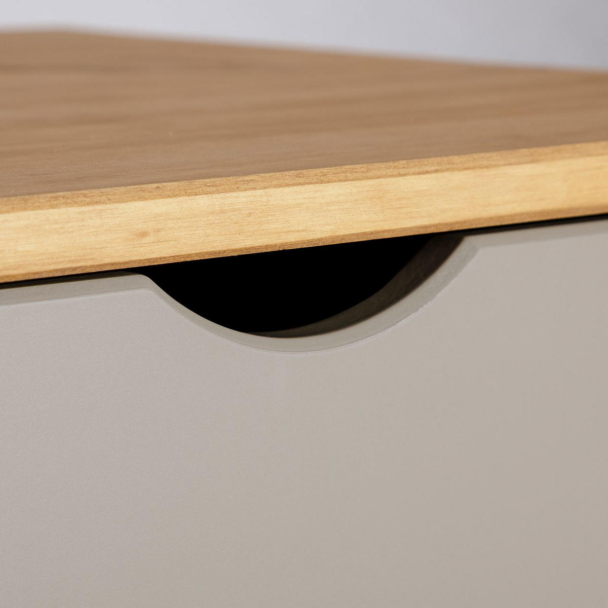 NACHTTISCH COLIMA natur/grau - Naturfarben/Grau, Holz (50/46/40cm) - IDIMEX