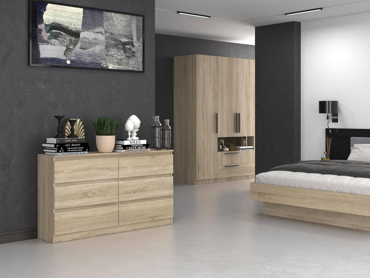 KOMMODE MALWA M6 140 - EICHE SONOMA - Sonoma Eiche, Holzwerkstoff (138/75/40cm) - CDF