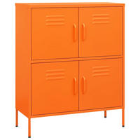 SIDEBOARD mit 4 Türen, 80/35/101,5 cm, aus Stahl, in Orange - Orange, Metall (80/101.5/35cm) - vidaXL