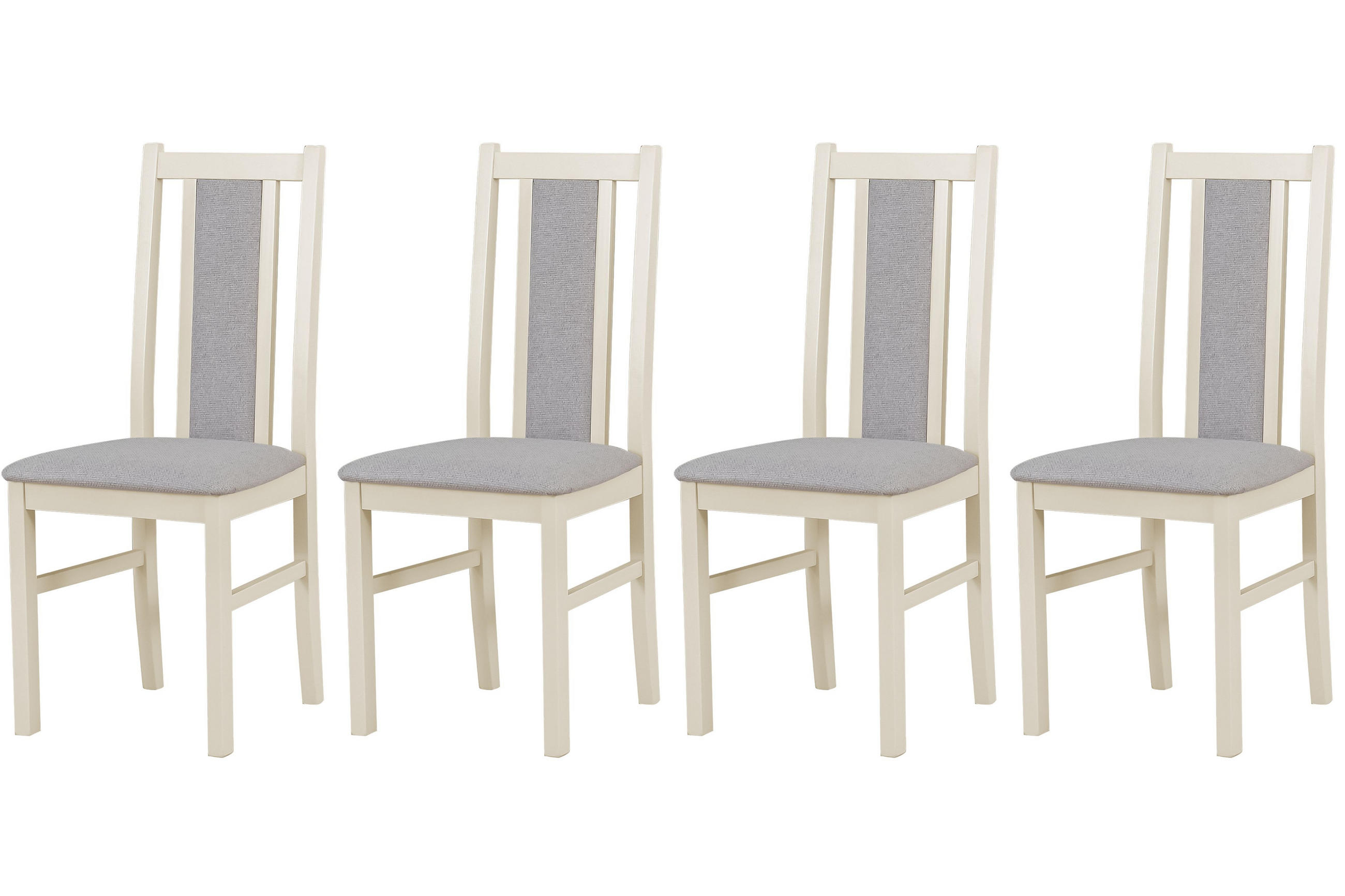 STUHL Bos 14 (4er Set) - Beige/Blaugrau, Holz (43/94/40cm) - Leaf Design
