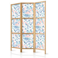 PARAVENT Japanischer 3-tlg 135x172 cm Bunte Fische - Multicolor, Holz/Textil (135/172/3cm) - Muralo