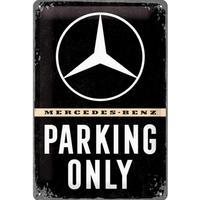 BLECHSCHILD 20/30 cm Mercedes-Benz Parking Only - Multicolor, Metall (20/30/0.2cm) - Nostalgic-Art