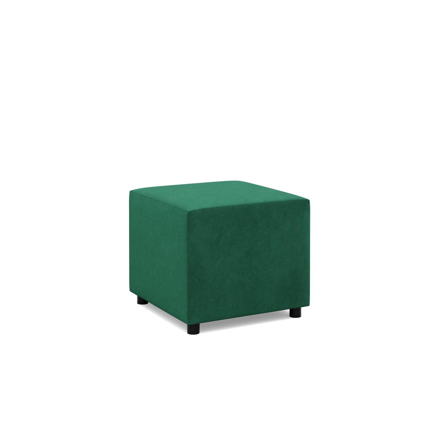 SITZPOUF 50 X 50 NEO, Dunkelgrün - Dunkelgrün, Textil (51/40/51cm)