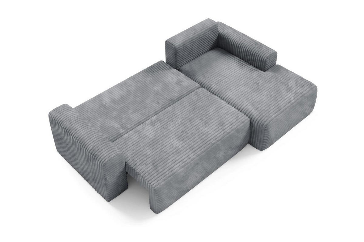ECKSOFA mit Schlaffunktion Grau - Grau, Textil (268/163cm) - Furnisell