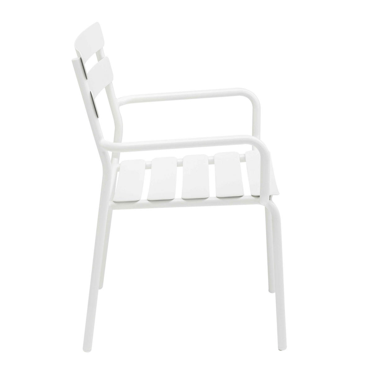 GARTENSTUHL aus Aluminium, Weiß - Weiß, Metall (46/84/55cm) - Oviala