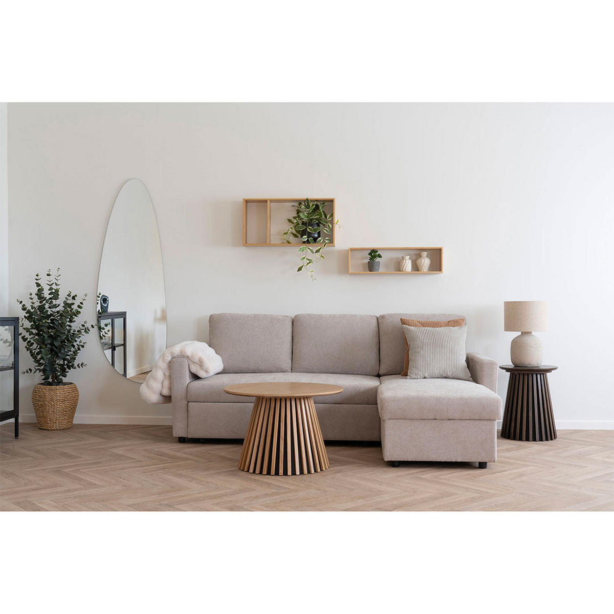 SCHLAFSOFA, Belfast, Sandfarben, Polyester, 150 x 218 x 87 cm - Sandfarben, Textil (150/87/218cm) - ebuy24