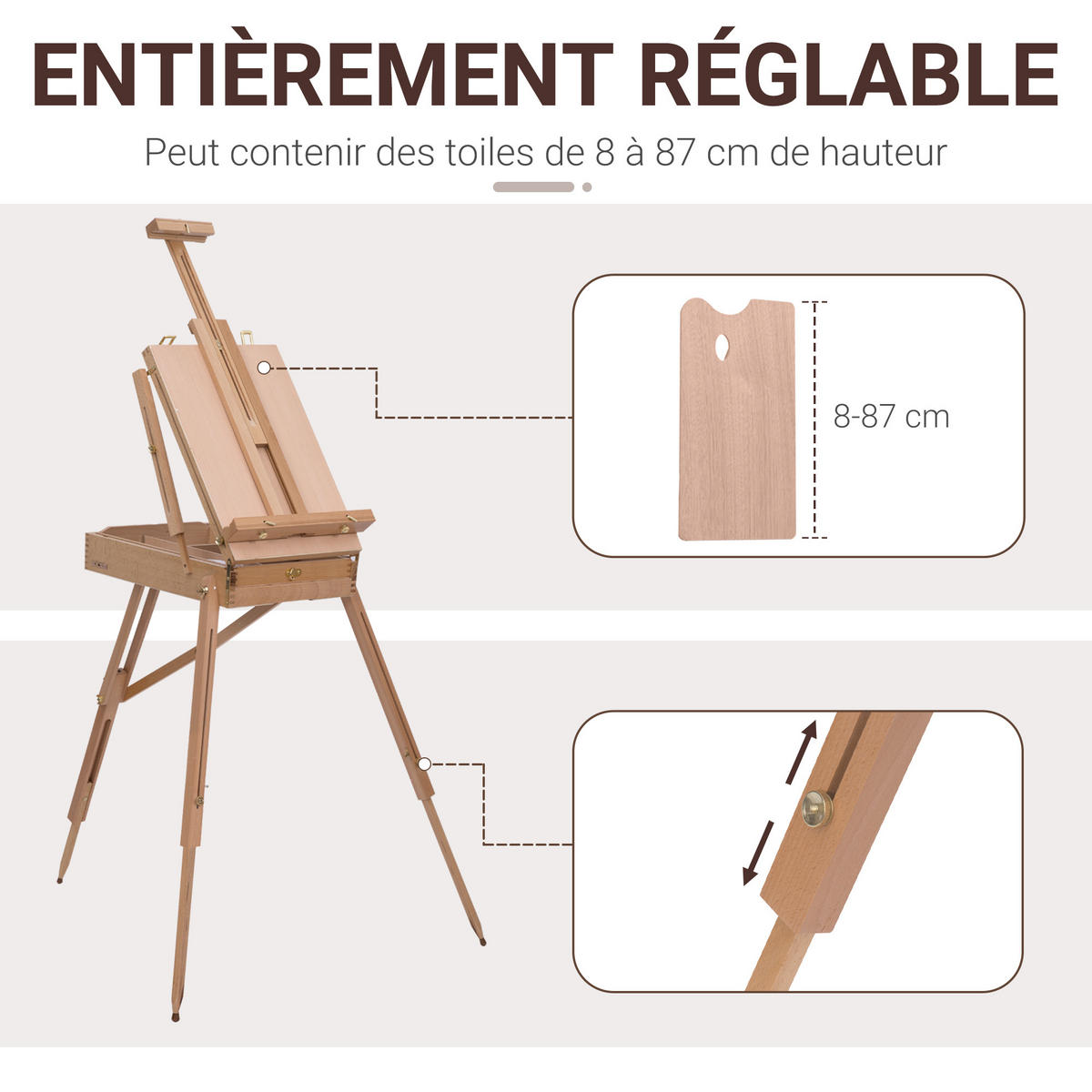STAFFELEI DE-16655 Hellbuche - Braun, Holzwerkstoff (18/55/40cm) - ComfortXL