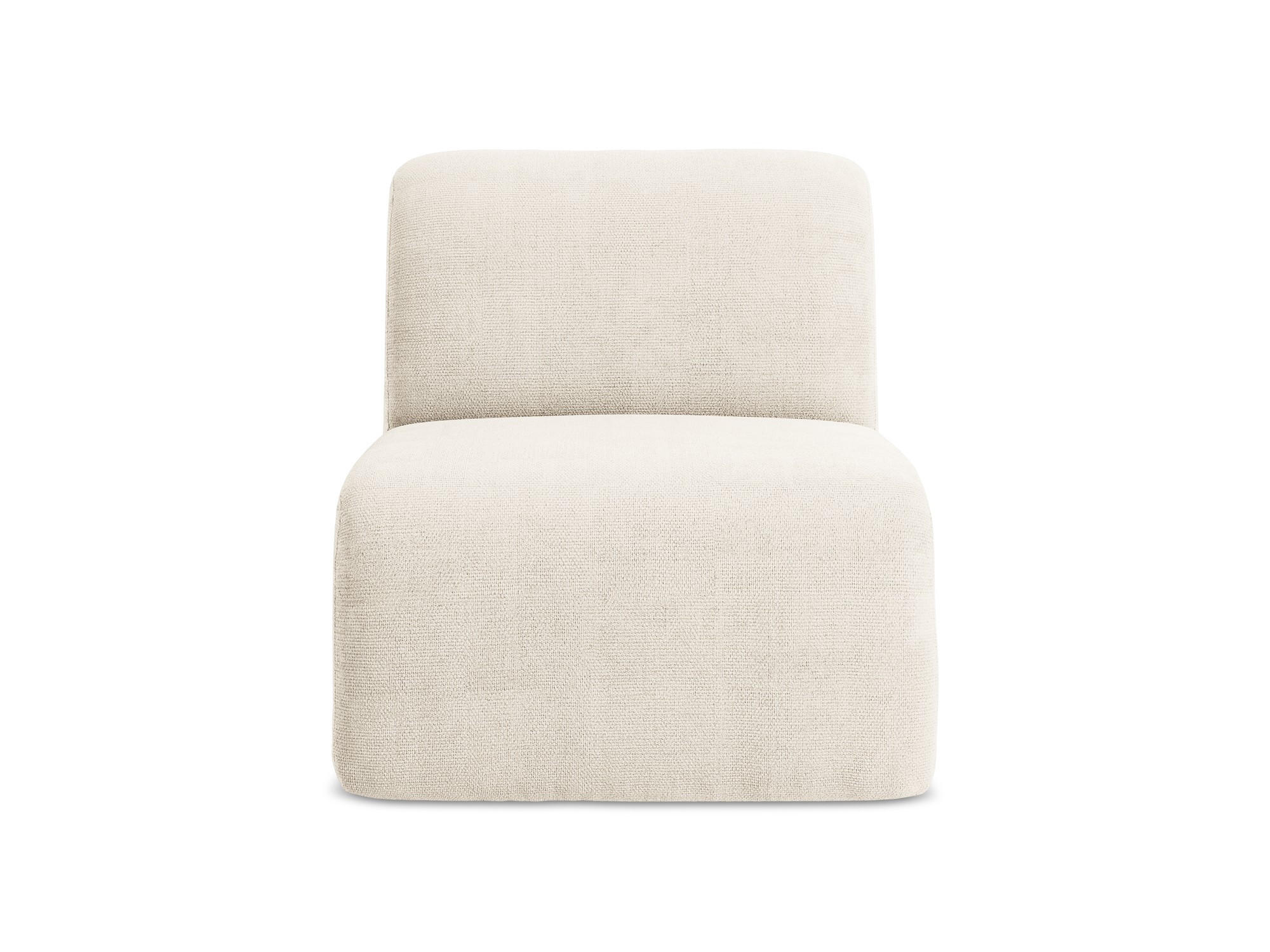 SOFAELEMENT Chenille Stoff Beige - Creme/Schwarz, Holzwerkstoff/Kunststoff (70/75/94cm) - Makamii