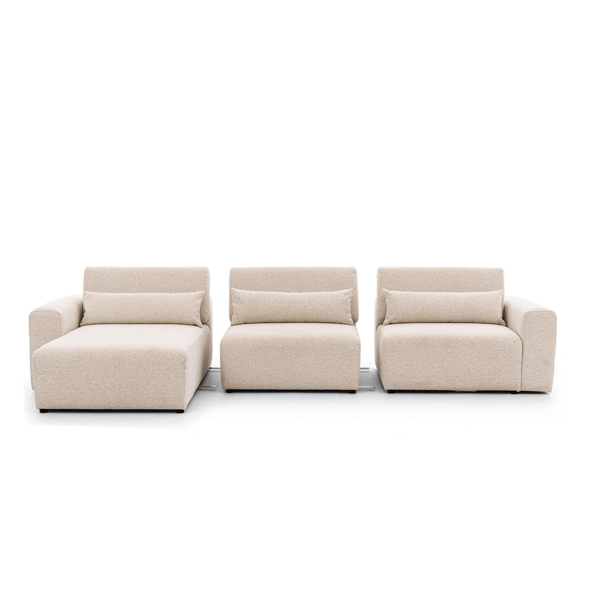 ECKSOFA Velano 3 Sitzplätze Beige - Beige, Holz (314/167cm) - Petits-meubles