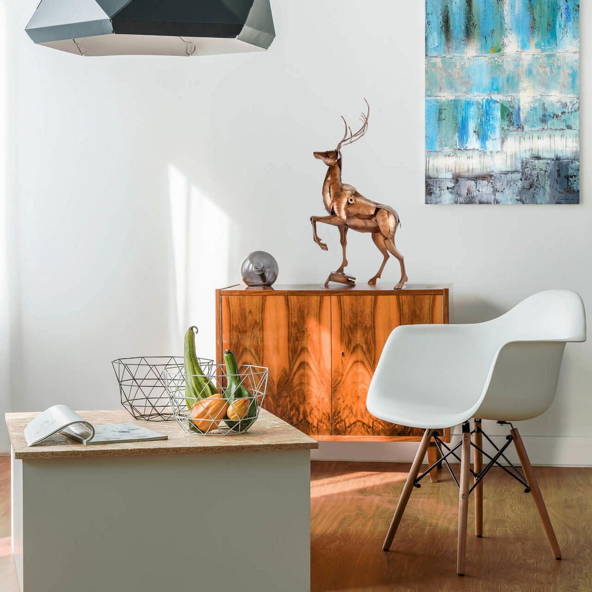 METALLSKULPTUR Kupfer 84/44 cm - Kupferfarben, Metall (4.5/44/25cm) - KUNSTLOFT