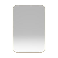 SPIEGELSCHRANK Gold mit verstellbaren Einlegeböden und Metallrahmen 51/76/12 cm - Goldfarben, Metall (76/12/51cm) - PANGIVO