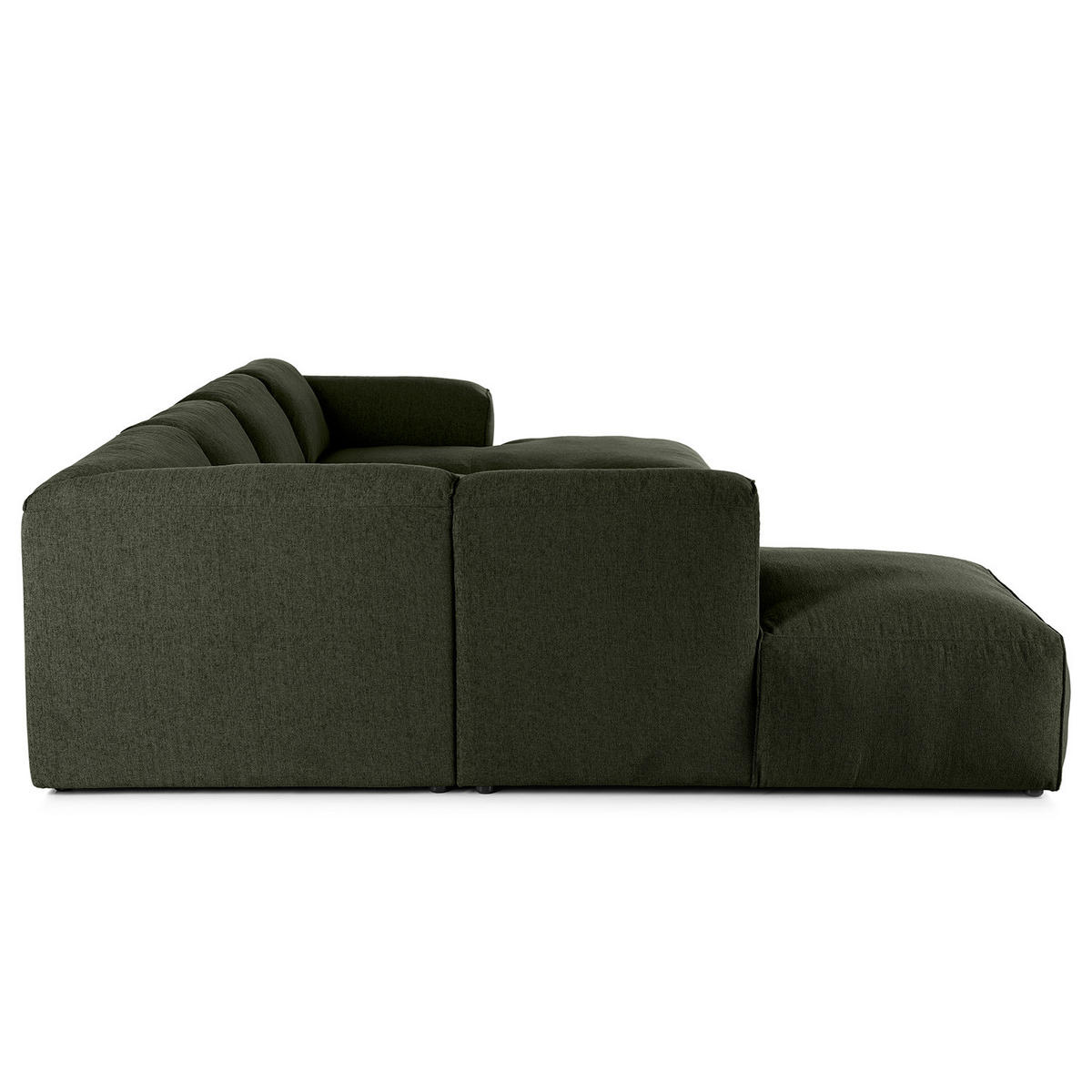 WOHNLANDSCHAFT mit Longchair - Schwarz/Grau, Kunststoff/Textil (325/71/235cm) - home24