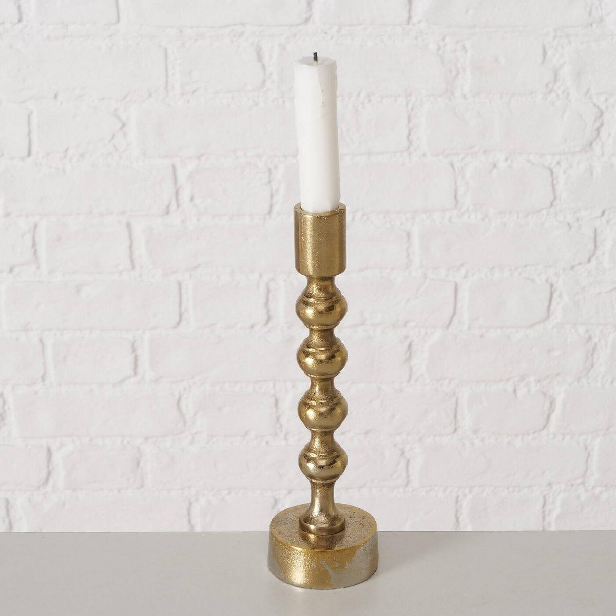 KERZENHALTER Klisko 3er-Set - Goldfarben, Metall (9/31/9cm) - Boltze Home