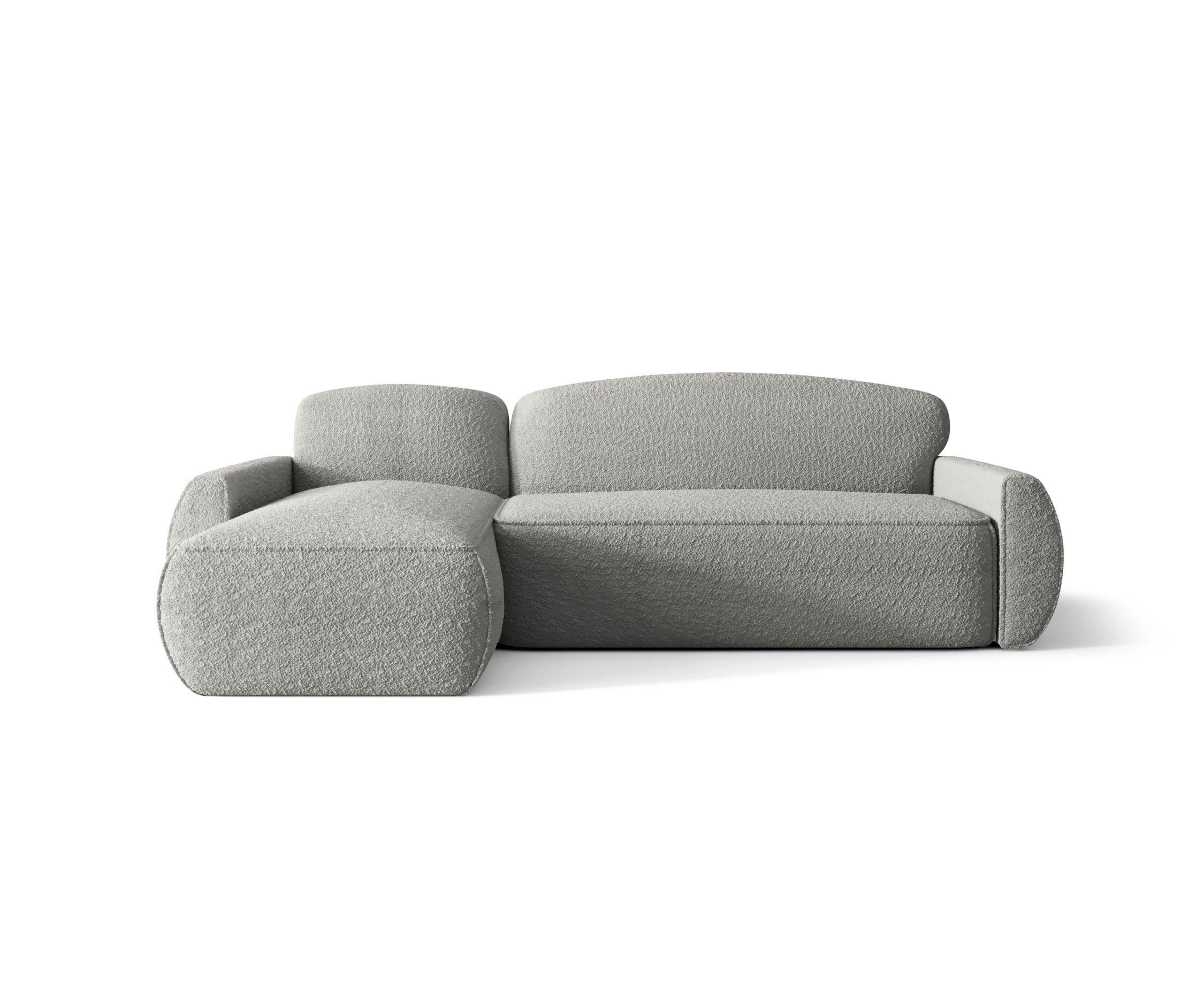 ECKSOFA mit Schlaffunktion LUCAS Quelle 83 Links - Grau, Textil (240/145cm) - Bedante